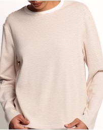 Petal & Pup - Ruva Long Sleeve Tee - Beige White Stripe