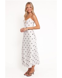 Petal & Pup - Jamila Midi Dress - White Polka Dot