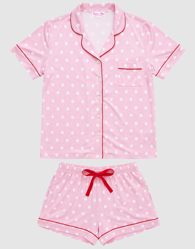 Sant And Abel - Women's Spotty Pink Bamboo Short PJ Set