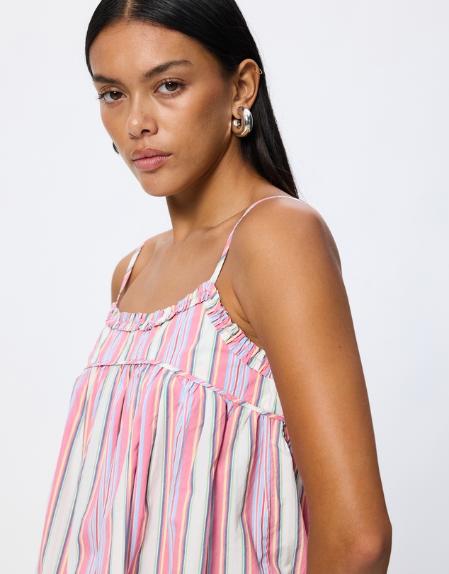 Damson Madder - Mafalda Ruffle Neck Top