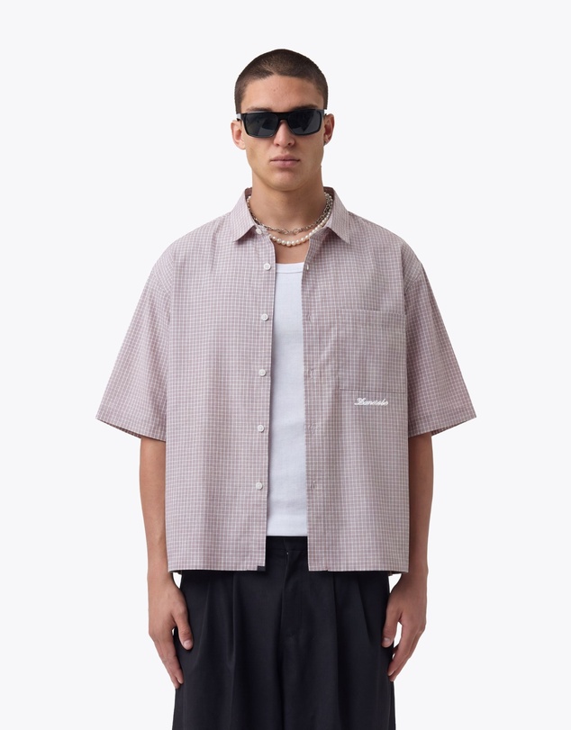 Zanerobe - Box Crop Shirt Pink Plaid