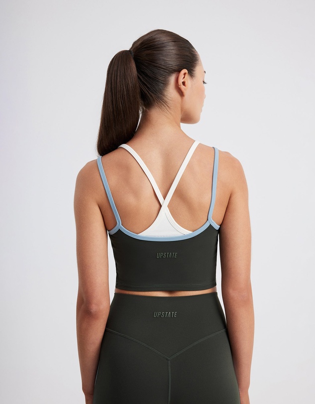 Upstate - Air Sculpt Strappy Layered Tank - Urban Ivy