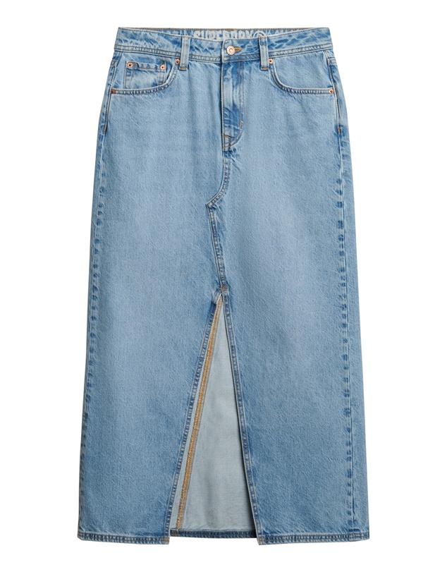 Superdry - Denim Split Maxi Skirt