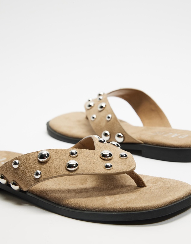 Dazie - Laura Suede Studded Thongs