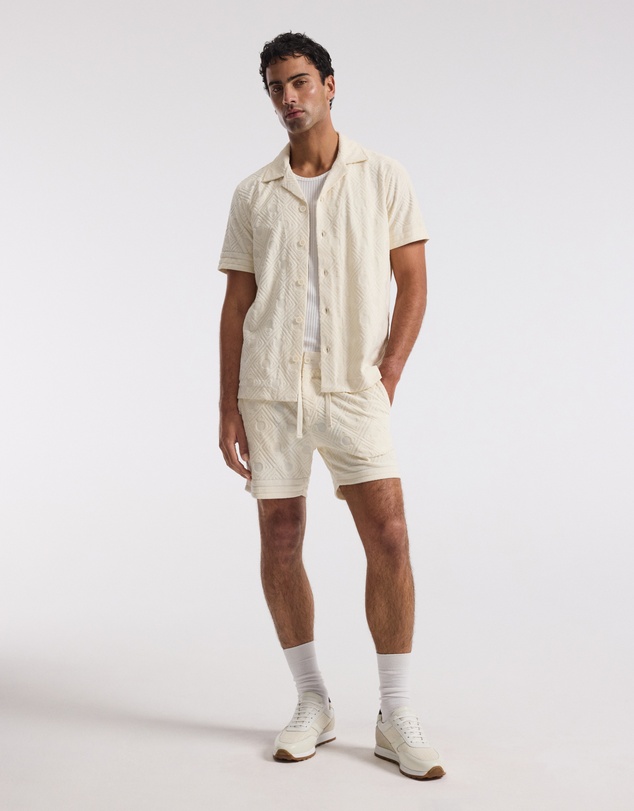 Calibre - Plush Terry Logo Shorts Ivory