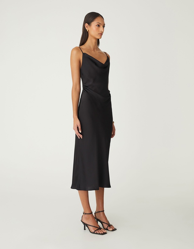 Forcast - Mae Side Ruched Satin Dress