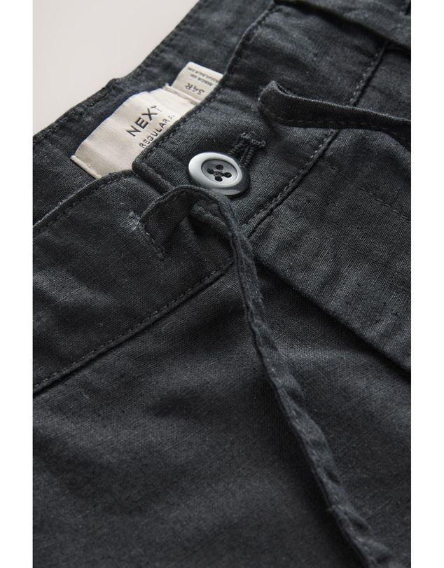 NEXT - Linen Cotton Chino Trousers Regular Fit