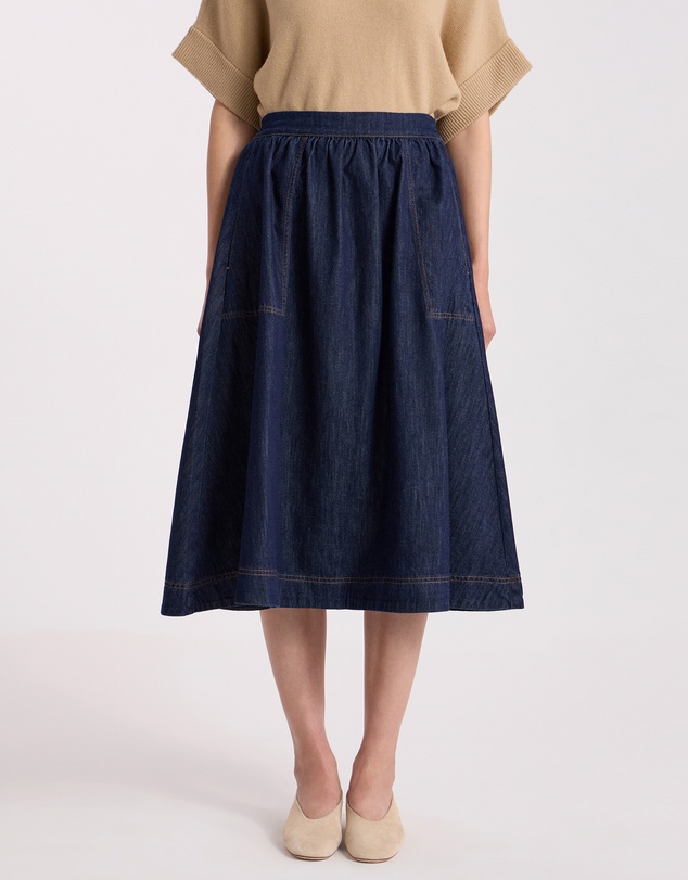 David Lawrence - Mateo Denim Midi Skirt