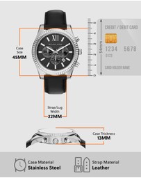 Michael Kors - Lexington Black Chronograph Watch
