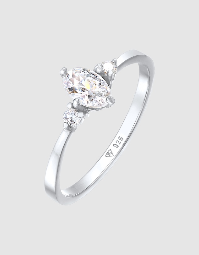 Elli Jewelry - Ring Zirconia 925 Sterling Silver