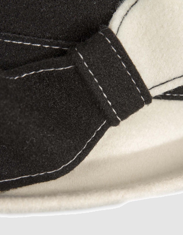 Max Alexander - Winter Felt Cream/Black Cloche Hat