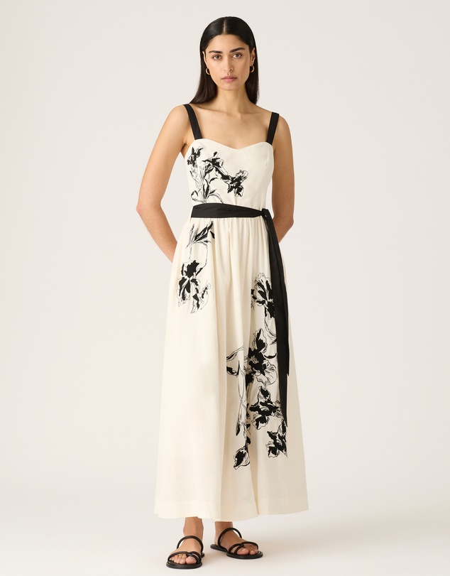 MOS The Label - Lis Embroidery Midi Dress