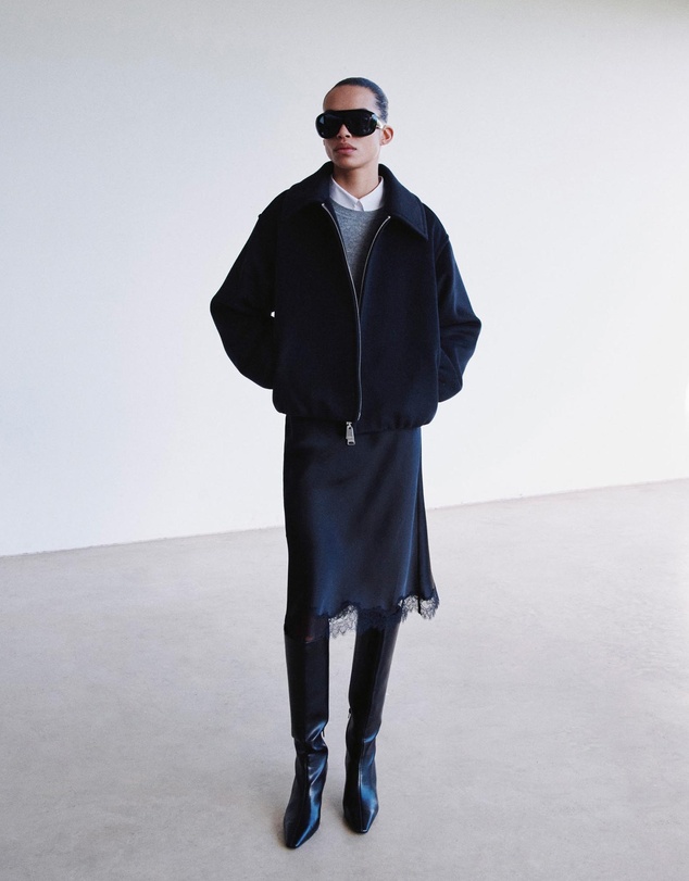 M.N.G - Wool Jacket With Shirt Collar