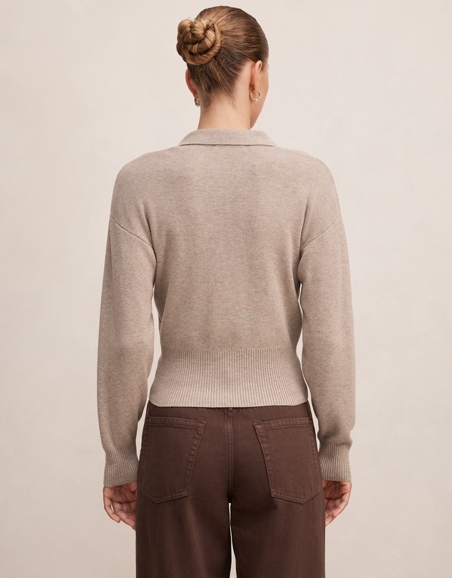 Forever New - Maddie Cinched Waist Knitted Polo Top