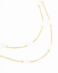 Lovisa - Gold Plated Pearl Layered Necklace