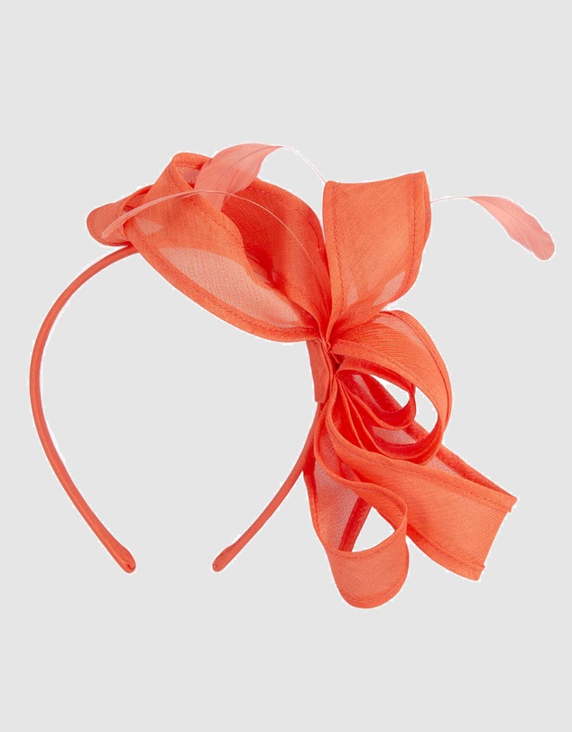 Max Alexander - Organza Orange Racing Fascinator