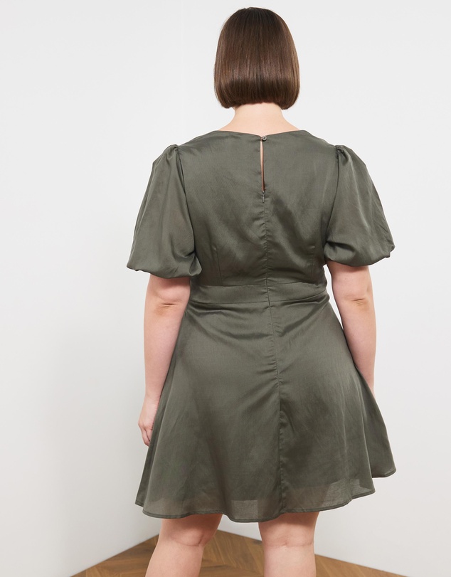 Atmos&Here Curvy - Lucia Puff Sleeve Mini Dress