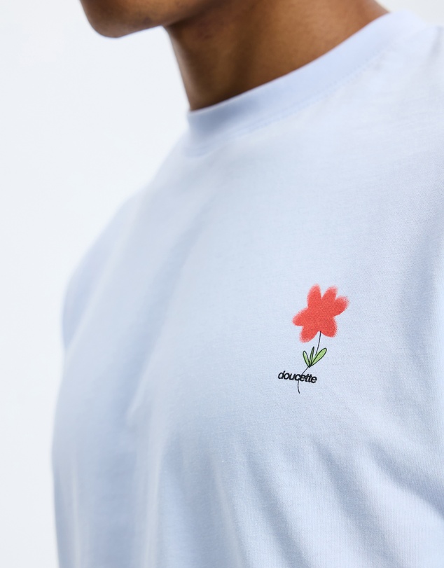 Doucette - Red Flower Trim Tee