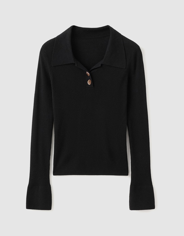 M.N.G - Knitted Polo-Neck Sweater