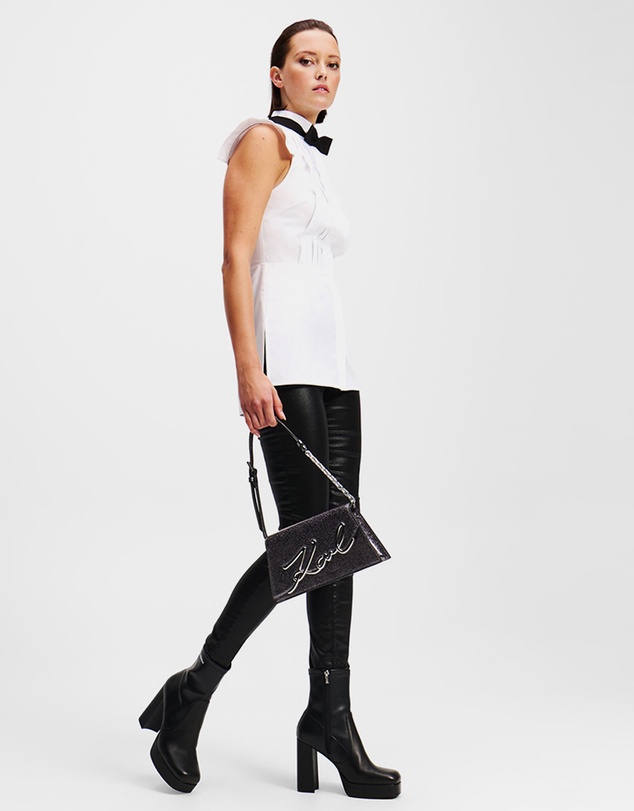 Karl Lagerfeld - Sleeveless Bow Tie Blouse