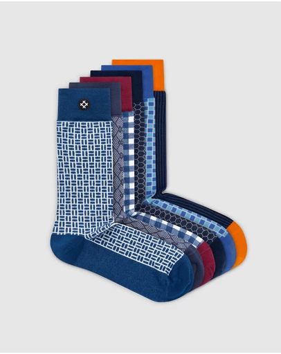 Sockdaily - Again 6 Pack Crew Socks