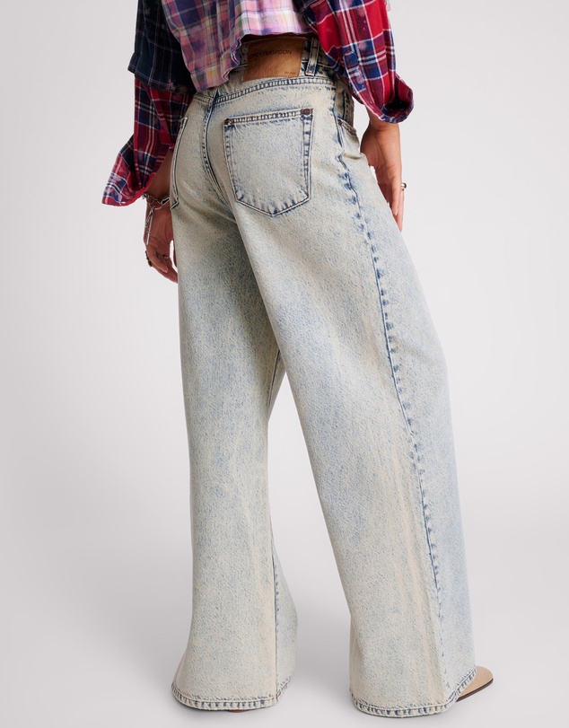 ONE TEASPOON - Blue Dust Love Machines Super Wide Leg Jeans
