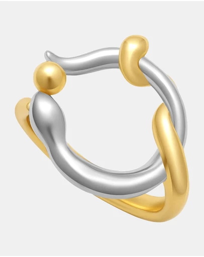 Graedance - Jormun Two Tone Hollow Ring