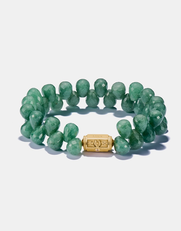THOMAS SABO - THOMAS SABO Green Bead Bracelet Two-Row