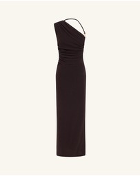 Shona Joy - Beau Gathered Asymmetrical Midi Dress