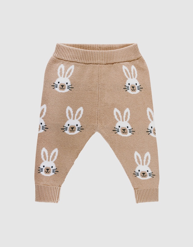 Kynd Baby - Knit Bunny Pant in Oatmeal