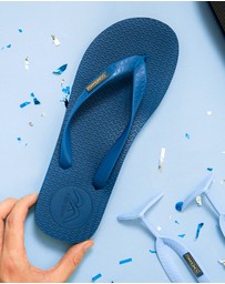 Boomerangz Footwear - Men's Navy/Black Thongs with arch support and 2 x interchangeable straps