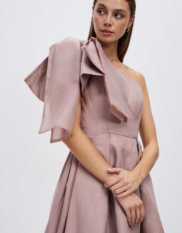 Bariano - Joesephine Bow Hi-Low Ballgown