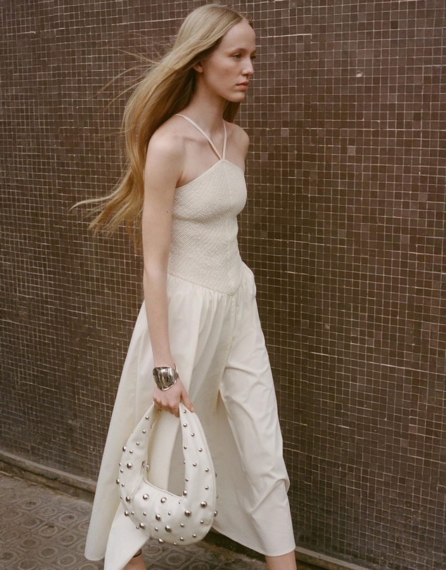 M.N.G - Fede Combined Halter-Neck Dress