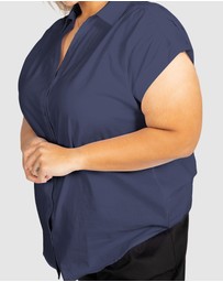 Love Your Wardrobe - Nikki Ruched Extended Sleeve Shirt