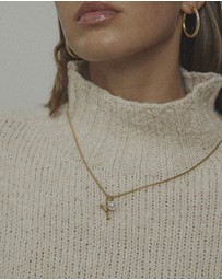Zahar - Pearl Letter Y Necklace