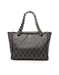 Pre-Loved by Azura Reborn - Pre-Loved CC Quilted Calfskin Tweedy Shopping Tote