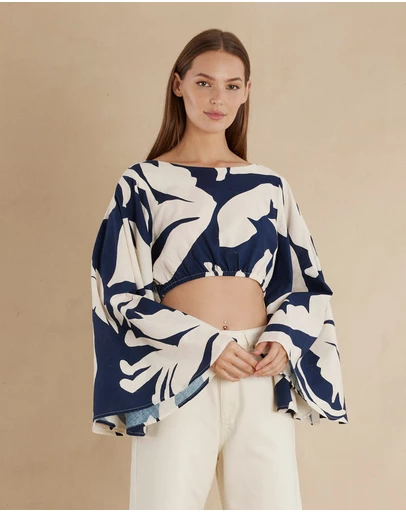 Amelius - Zaffira Linen Crop Top