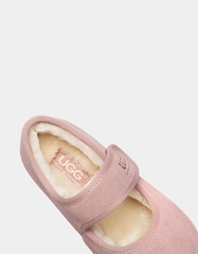 EVERAU - Australian Shepherd Ugg Millie Kids Cow Suede Upper Loafer Oxfords Flats