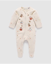 Purebaby - Thick Zip Growsuit -Kids-Babies