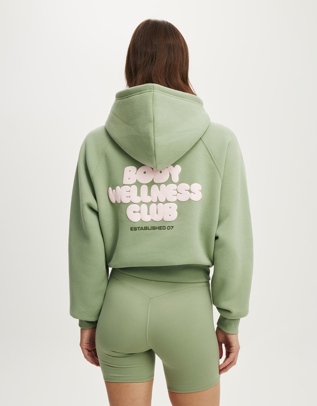 Cotton On Body Active - Plush Premium Graphic Raglan Hoodie