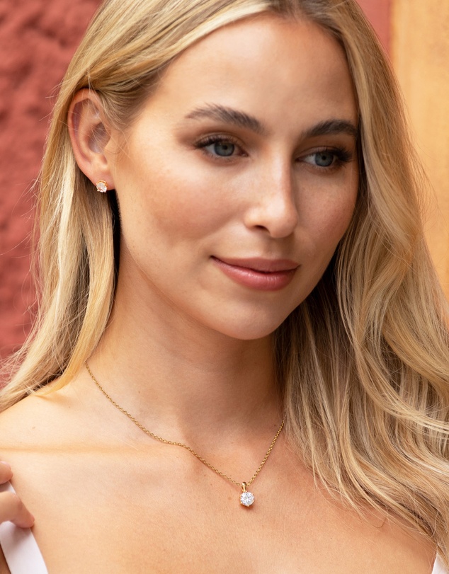 Mestige - Solitaire Set embellished with crystals by Swarovski® - 18K Gold Plated