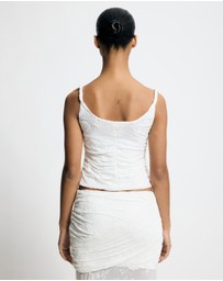 Lover - Elisabeth Cowl Neck Burnout Top