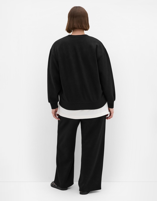 City Chic - Plus size Mae Crew Neck Sweatshirt - black