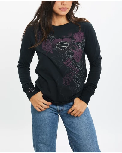 Vintage by The Real Deal - Pre Loved - Vintage Harley Davidson Long Sleeve Tee