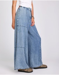 ONE TEASPOON - Marissa Tencel Palazzo Pants - Denim Blue