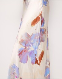 AERE - Nila Satin Bias Cut Strapless Dress