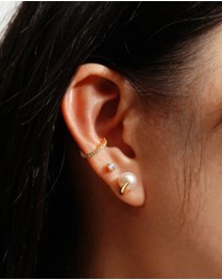 Ania Haie - Gold Pearl Claw Stud Earrings
