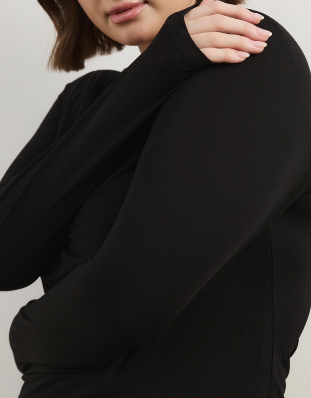 Atmos&Here Curvy - Arienna Jersey Long Sleeve Top