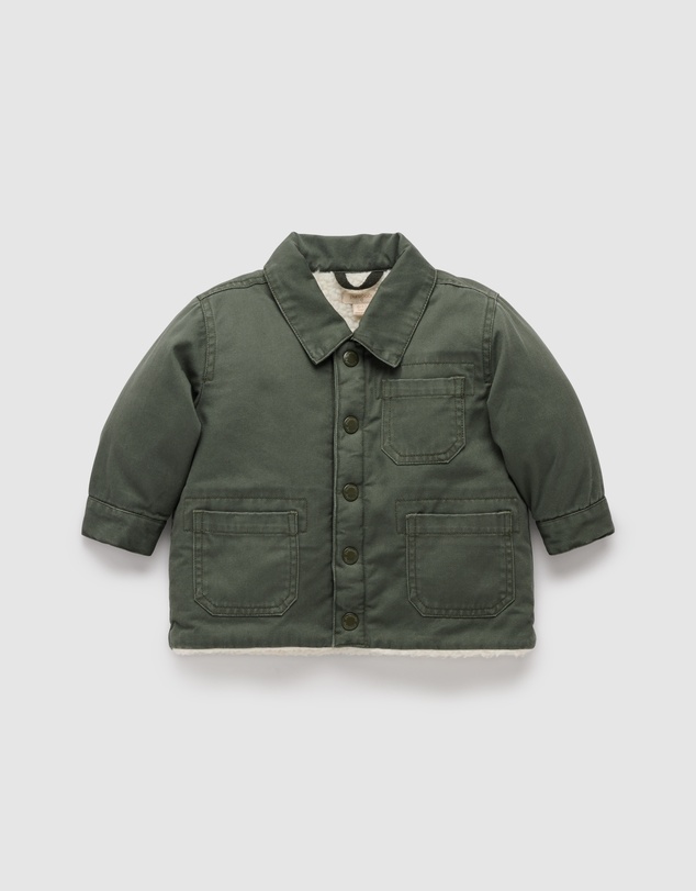 Purebaby - Sueded Sherpa Jacket -Kids-Babies