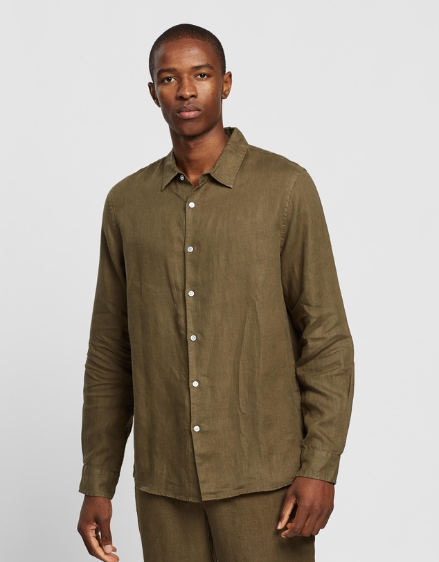 Assembly Label - Casual Long Linen Sleeve Shirt